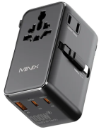 MINIX Gan Wall Charger Travel 100W with Retractable USB-C cable TP100C - Image 2