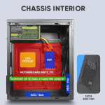 Alcatroz PC Case M-ATX AZZURA MILLENIA  MILLENIA ECO M300 with 250W PSU - Image 2