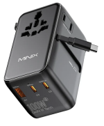 MINIX Gan Wall Charger Travel 100W with Retractable USB-C cable TP100C - Image 3
