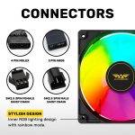 Armaggeddon Gaming Cooling Fan Set 4pcs ARGB KIT 6000 Pro Black - Image 4