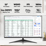 Armaggeddon Gaming Monitor 32'' Slim Frame 2K IPS 180Hz 1ms PXP32Pro Black - Image 3