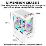 Armaggeddon Gaming Case M-ATX AQUARON NEMO White (3x Chroma Fans & 250W 80+ PSU) - Image 3