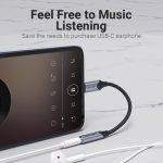 Vention AUDIO CONVERTER USB-C to 3.5mm Female Adaptor Braided 0.1m BGJHA - Image 4