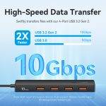 Vention IT HUB USB-C 3.2 4xA + PD100W USB-C Port CKCBB - Image 4