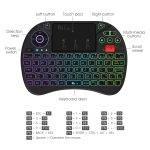 Rii Mini Keyboard Wireless 2.4GHz with Touchpad, Scrollwheel & Media Keys RGB X8 - Image 4