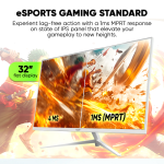 Armaggeddon Gaming Monitor 32'' Slim Frame 2K IPS 180Hz 1ms PXP32Pro Black - Image 4