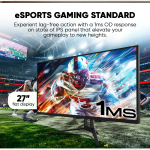 Armaggeddon Gaming Monitor 27'' Slim Frame FHD IPS 165Hz 1ms PXP27G Black - Image 4