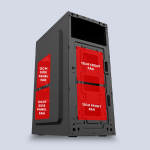 Alcatroz PC Case M-ATX FUTURA MILLENIA ECO M800 PRO with 250W PSU - Image 4