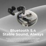 SonicGear Earphones Bluetooth ANC+Display EarPump Jewel Q3 Black - Image 4