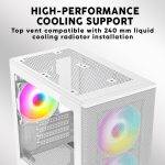 Armaggeddon Gaming Case M-ATX DEEPFREEZE DUPLEX 2 CHROMA White (3x Chroma Fans) - Image 4