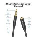 Vention AUDIO 3.5mm M-F Extension Cable Metal & Braided 2.0m BHBBH - Image 4