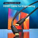 Vention HDMI Cable 2.0 4K60Hz Pro Industrial 20.0m Black AAMBQ - Image 2