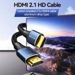 Vention HDMI Cable 2.1 8K60Hz Braided 2.0m Aluminium Blue ALGLH - Image 3
