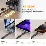 Unitek UC USB-C 4.0 M-M Cable & Keychain 0.13m 240W+40G+8K C14179A-0.13M - Image 4