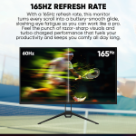 Armaggeddon Gaming Monitor 27'' Slim Frame FHD IPS 165Hz 1ms PXP27G Black - Image 5
