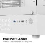 Armaggeddon Gaming Case M-ATX AQUARON DUPLEX 2 CHROMA White (3x Chroma Fans) - Image 3