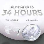 SonicGear Earphones Bluetooth ANC+Display EarPump Jewel Q3 White - Image 5