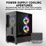 Armaggeddon Gaming Case M-ATX DEEPFREEZE DUPLEX 2 Black 3x ARGB Fans - Image 5