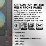 Armaggeddon Gaming Case M-ATX DEEPFREEZE DUPLEX 2 CHROMA Black (3x Chroma Fans) - Image 5