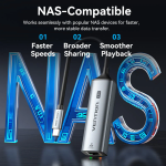 Vention Converter USB-C to 2.5 Gigabit Lan Aluminium Grey CFTHB - Image 3