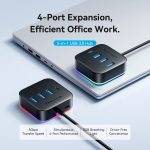 Vention IT HUB USB-A 3.0 3xA 1xC Desktop 0.5m Black CHZBD - Image 4