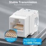 Vention NETWORK Keystone Jack CAT6 UTP 180 degrees White IRHW0 - Image 6