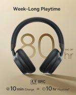Baseus Headphones Over Ear ANC, LDAC, Spatial Acoustics, 80-Hour Battery, MH1 Black - Image 6