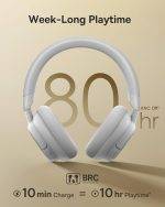 Baseus Headphones Over Ear ANC, LDAC, Spatial Acoustics, 80-Hour Battery, MH1 Frosted Gray - Image 5