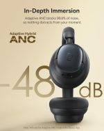 Baseus Headphones Over Ear ANC, LDAC, Spatial Acoustics, 80-Hour Battery, MH1 Black - Image 2