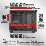 Armaggeddon Gaming Case ATX AQUARON X-Curve GiGa 10 E X10 With 10x ARGB Fans Black - Image 5