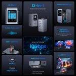 Vention IT HUB 13-in-1 8K Triple Monitor Docking Station with Digital Display TFXH0 - Image 4