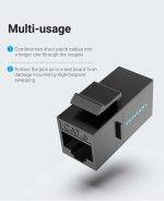 Vention NETWORK Keystone Jack CAT6 UTP Coupler Black IPGW0-5 (5-pack) - Image 6