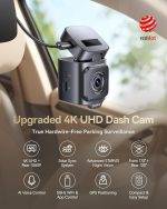 Baseus Car Dashcam Front 4K PrimeTrip VD1 Pro Black - Image 3