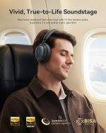 Baseus Headphones Over Ear ANC, LDAC, Spatial Acoustics, 80-Hour Battery, MH1 Black - Image 4