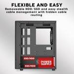 Armaggeddon Gaming Case M-ATX DEEPFREEZE DUPLEX 2 CHROMA White (3x Chroma Fans) - Image 5