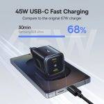 Baseus Charger Wall 45W 2x TYPE C PicoGo AN13 EU Cosmic Black - Image 3