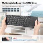 Rii Mini Keyboard Wireless 2.4GHz & Bluetooth with Large Touchpad & Media Keys Stainless Steel K22BT - Image 5